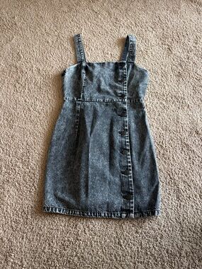 H&M Black and Grey Denim Dress